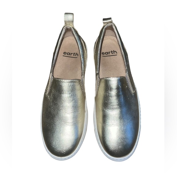 Earth Rosewood Clove Light Gold Leather Sneaker Size 6 M - Picture 2 of 5